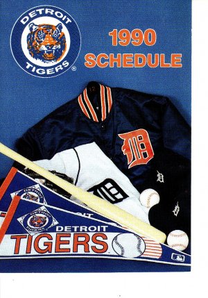 1990 DETROIT TIGERS BASEBALL SCHEDULE