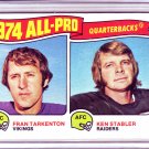 FRAN TARKENTON KEN STABLER 1975 TOPPS CARD # 208