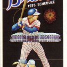 1978 ATLANTA BRAVES BASEBALL SCHEDULE