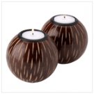 Artisan Chestnut Candleholders  #12051