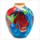 Floral Fantasia Art Glass Vase  #12982