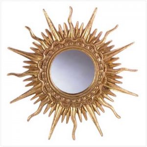 Gold Plated Sun Ray Mirror  #31397