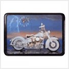 White Motorcycle Clock  #29489