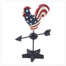 Patriotic Rooster Weathervane Statue  #38964