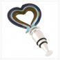 Art Glass Open Heart Wine Stopper  #12672