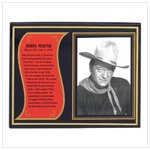 John Wayne Biography Plaque  #39278