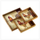 Rooster Tray Trio  #39959