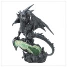 Black Geode Dragon Figurine  #13197