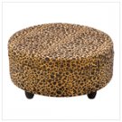 Luscious Leopard Round Ottoman  #13405