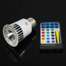 5 x RGB E27 LED LIGHT BULB 5W DIMMABLE+ 1xREMOTE CONTRL