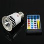 5 x RGB E27 LED LIGHT BULB 5W DIMMABLE+ 1xREMOTE CONTRL
