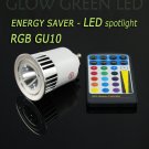 10 xRGB GU10 LED LIGHT BULB 5W DIMMABLE+ 1xREMOTE CONTRL