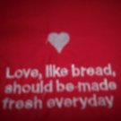 Valentines Day Love Heart Custom Embroidered T Shirt