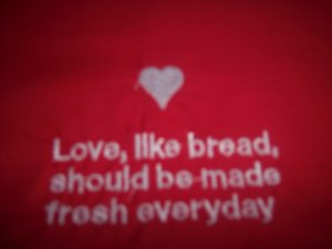 Valentines Day Love Heart Custom Embroidered T Shirt