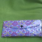 purple geometric print wallet