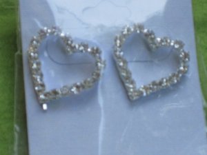 crystal heart earrings