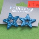 blue crystal star earrings