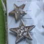 crystal star earrings - 2 pair