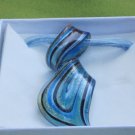 blue blown glass necklace