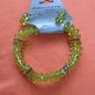 Neon Green crystal bracelet and earrings