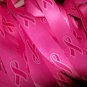 LOT OF 100 SATIN HOT PINK RIBBON BREAST CANCER BREAKAWAY LANYARDS