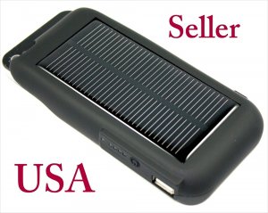 For iPhone 4 4G Battery Charger Case Pack SOLAR USB NEW-2400 mAh