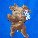 Alaska Friends Bean Bag Stuffed Moose 9" Long Mint Tags