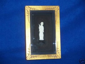 Sungott Art Studios NY Vintage Ivory & Ebony Figure Box