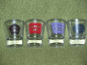 Computer Lingo Shot Glasses Set of 4 Mint Condition