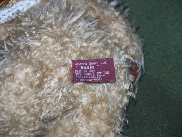 Brass Button 'Bear of Joy' Rosie Bear Vintage MWT