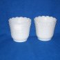 2 Vintage Fire King Milk Glass Vases Vase Hob Nail