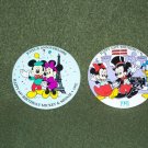 Mickey & Minnie Birthday pins - TWO - 1991 & 1992