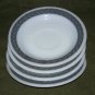 Vintage Corning Decor Saucers - Set of 4 - Grecian Gray