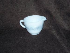 Federal Creamer in Abstract Pattern Milk White Glass