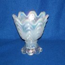 Fenton Opalescent Vase Hand Made Art Glass W/ Paper Tag