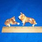 Bradley Fine Bone China 2 Collies Collie Dog W/Orig Stickers