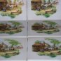 Decorative Tile Cowboy Ranch Rooster Horse Set - SIX