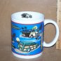 Classic Woody Car Coffee Mug Hawaiian Design Mint Cond