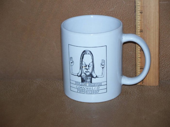 1996 Beavis & Butthead Do America MTV Cornholio Mug