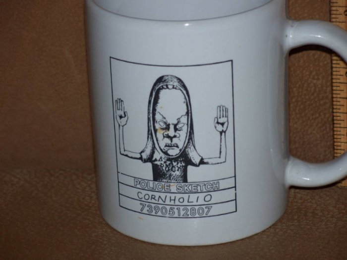1996 Beavis & Butthead Do America MTV Cornholio Mug