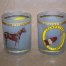 Champagne Circuit Horse Racing Glass Cups Set of Two