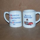 German Vitreo Anfora MINI Shot Glasses Mugs Set TWO