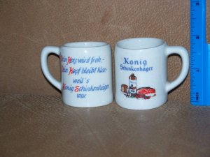 German Vitreo Anfora MINI Shot Glasses Mugs Set TWO