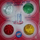 Vintage Gilco Colored Crystal Combo Coaster Ash Tray