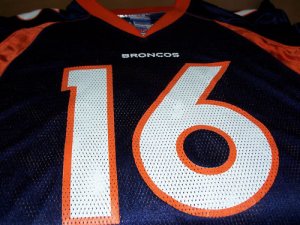 Reebok Denver Broncos Jersey #16 Plummer Adult Large