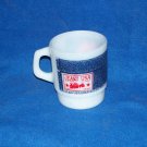 Fire King Anchor Hocking Jeans USA Milk Glass Mug
