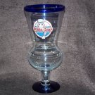 Bubba Gump Hollywood Restaurant Glass Cobalt Blue Trims