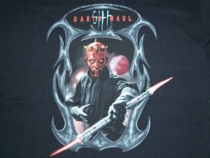 Star Wars Darth Maul Sith Shirt Double Printed Sz Large