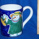 Starbucks Winter Holiday Mug Deruta Italy Snow woman