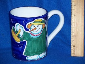 Starbucks Winter Holiday Mug Deruta Italy Snow woman